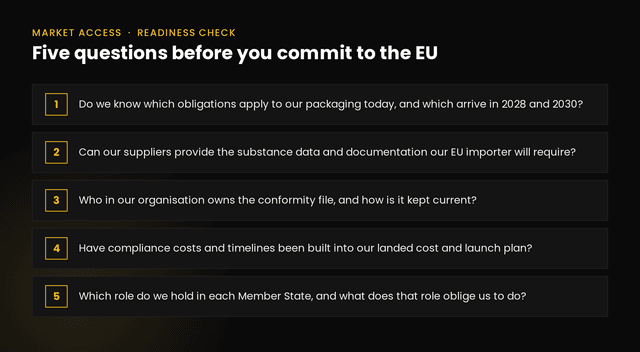 Five questions to answer before you commit to the EU